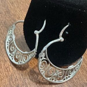 Elegant Silver Hoop Earrings